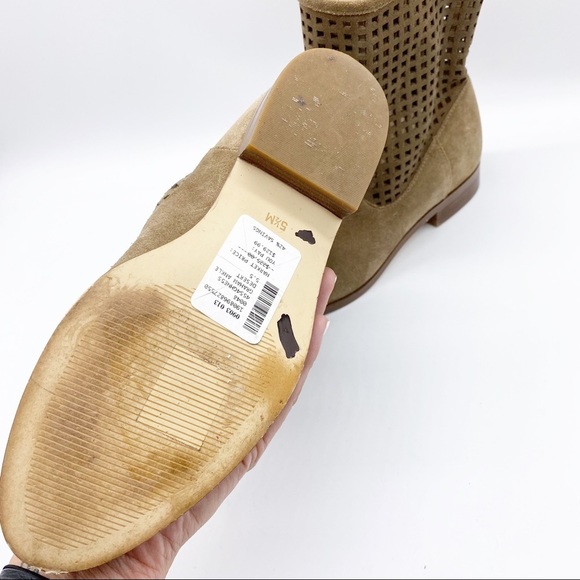 Michael Kors-Soft Suede Laser Cut Midi Boot 5.5 - Picture 9 of 9